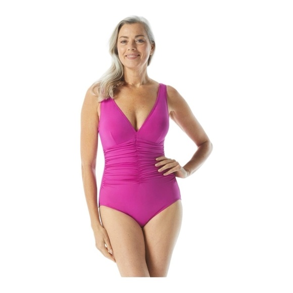 Coco Reef Contours Solitare V-Neck Tummy-Control One-Piece Swimsuit NWT - Picture 7 of 7